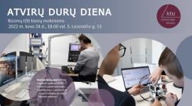 Atvirų durų diena būsimiems I (9) gimnazijos klasių mokiniams (į laisvas vietas)